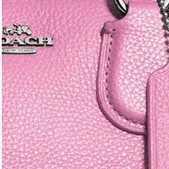 Coach Mini Nolita Satchel Pebble Leather Marshmallow Pink Handbag - Picture 2 of 9